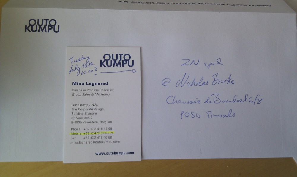 Collaterals for job hunting - old business card