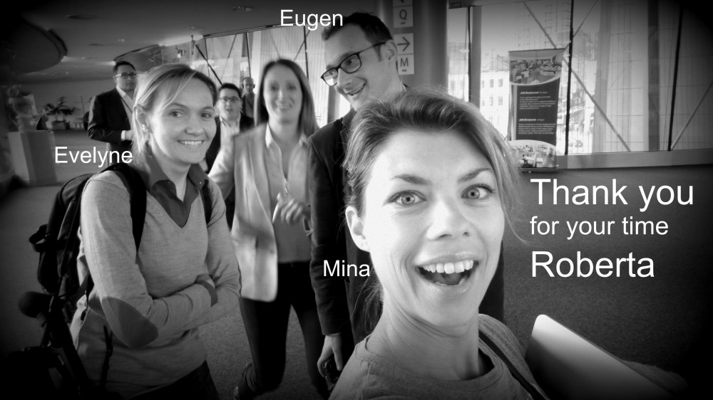 Team thank you to Roberta